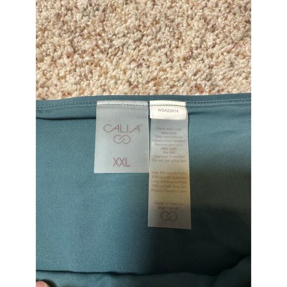 CALIA by Carrie Underwood women's swim bikini bottoms, size XXL, Teal/Green - Picture 5 of 7